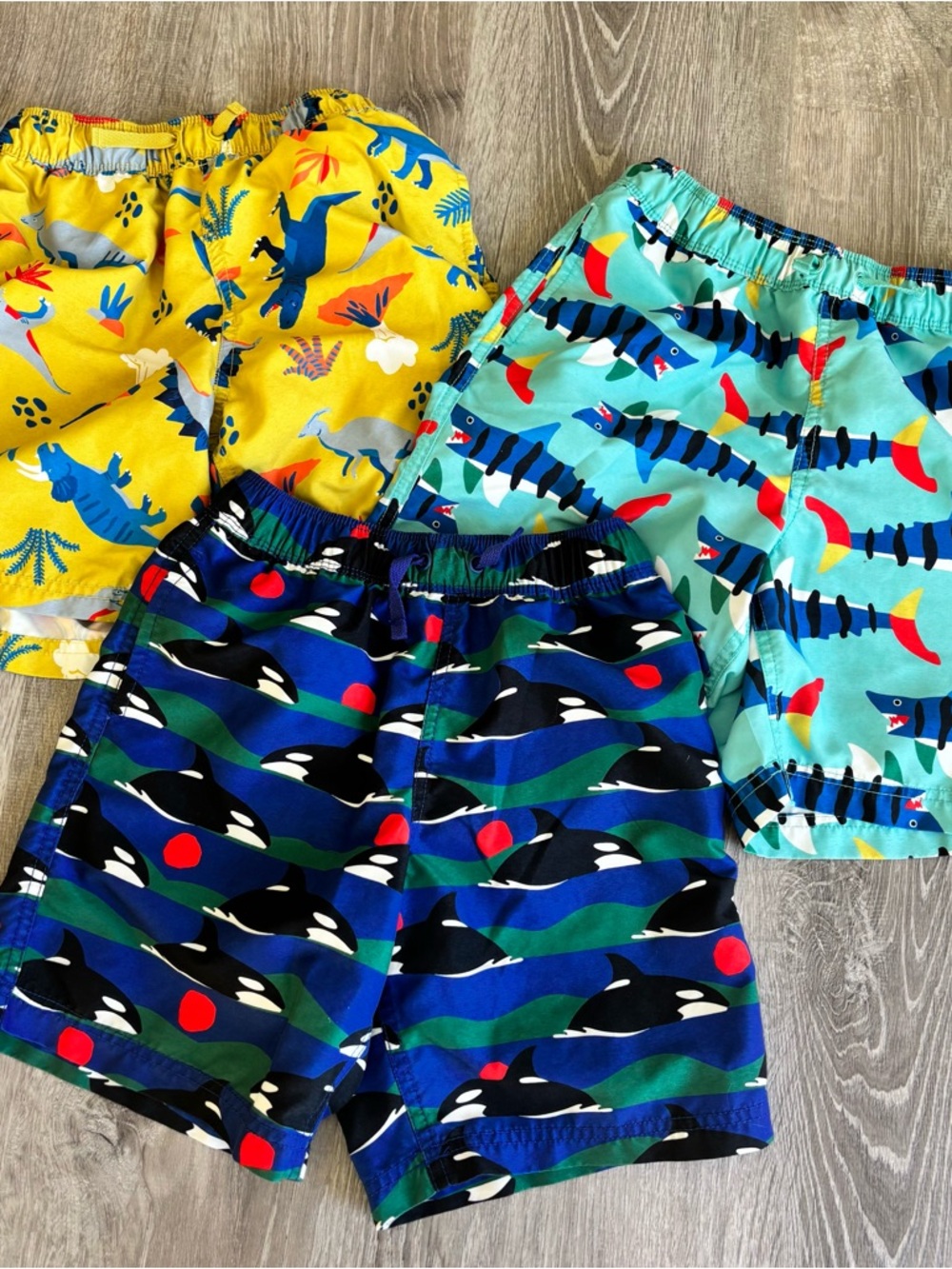 Hanna Andersson Boys' Swim Trunks in Yellow, Aqua & Navy Multi-Print